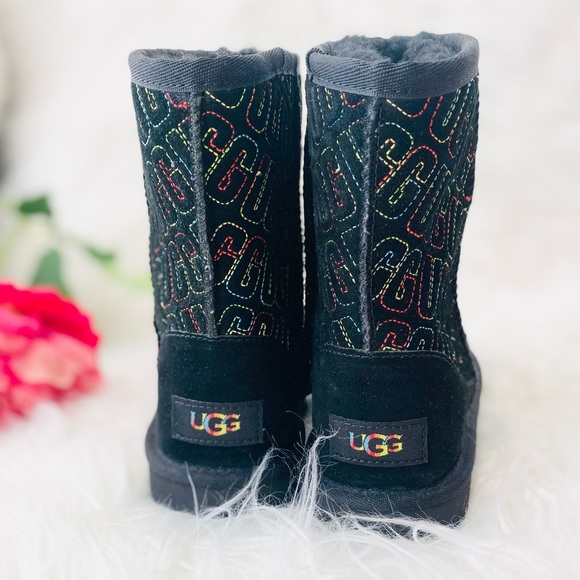 Kids UGG Multicolored Logo Boots - Picture 9 of 10